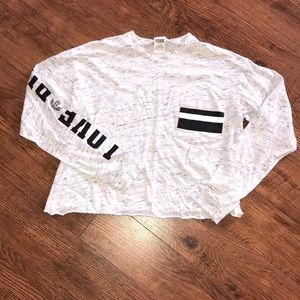 Pink Victoria Secret Top Shirt Medium Cropped Top